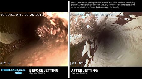 Before & After Sewer Hydro Jetting - YouTube