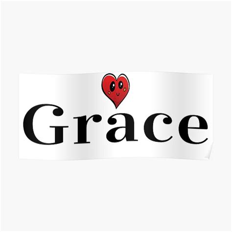 "Grace Cute Heart My Name Is Grace" Poster for Sale by ProjectX23 ...