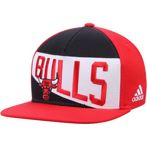 adidas Chicago Bulls Youth Black/Red Flat Brim Snapback Adjustable Hat