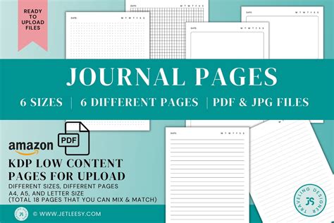 JOURNAL PAGES KDP TEMPLATE | Creative Market