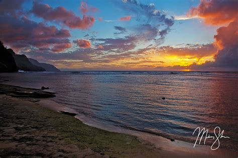 Ke'e Beach Sunset | Ke'e Beach, Napali Coast, Kauai, Hawaii | Mickey ...