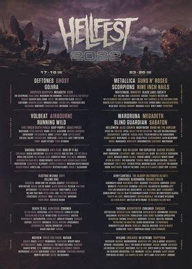 'Hellfest Lineup 2022' Poster by Hellfest | Displate in 2022 | Metal ...