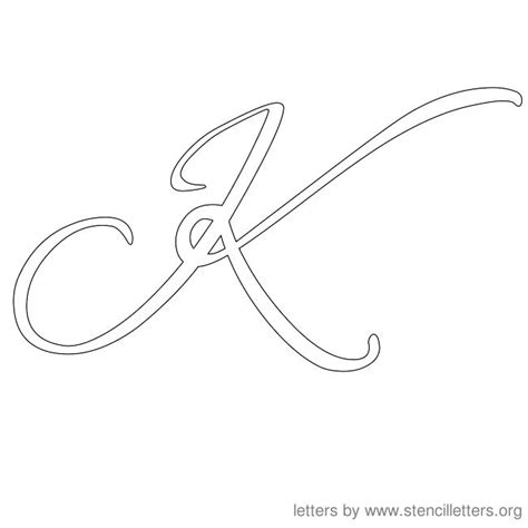 Stencil Letters Cursive | Stencil Letters Org