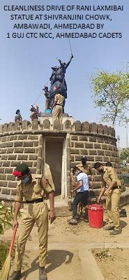 Rani Laxmibai Statue Cleaning – India NCC