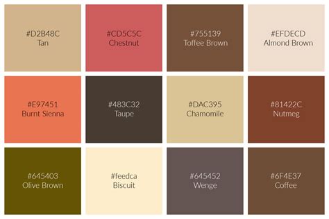 122 Shades of Brown: Names, Hex, RGB, CMYK Codes - Home design