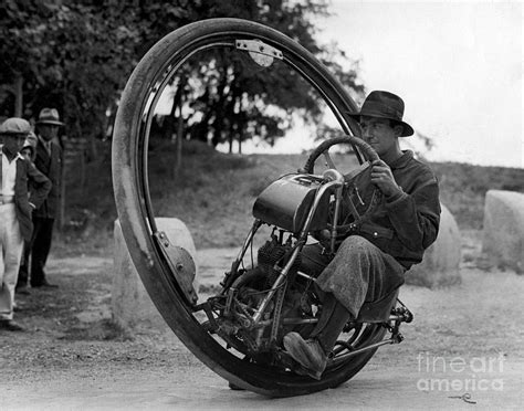 One Wheel Motorcycle Photograph by French School - Pixels