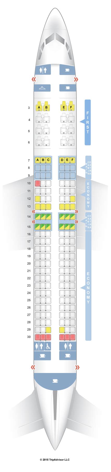 SeatGuru Seat Map American Airlines Boeing 737-800 (738) V1 | A321 seat map, Disney world tips ...