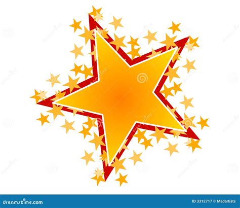 Gold Red Star Clip Art Royalty Free Stock Photography - Image: 3312717