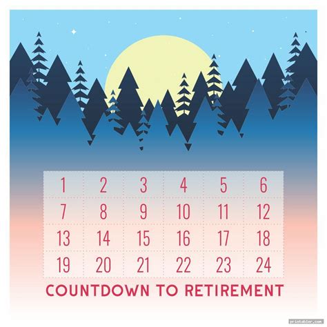 Retirement Countdown Calendar Printable - 2023 Calendar Printable