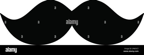 Mustache Black and White Illustration Stock Photo - Alamy