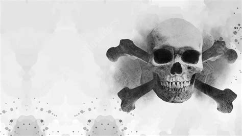 Grey Poster Gray International Skull Powerpoint Background For Free Download - Slidesdocs