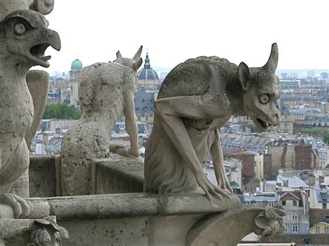 Gargoyles were used to move water off buildings. They usually had a ...