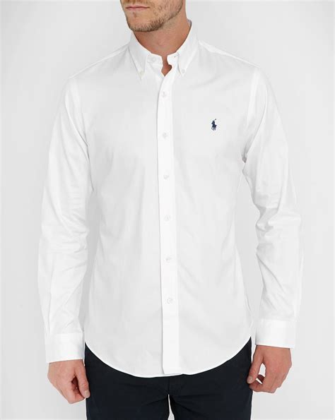 Polo ralph lauren White Dress Oxford Pin-point Shirt in White for Men | Lyst