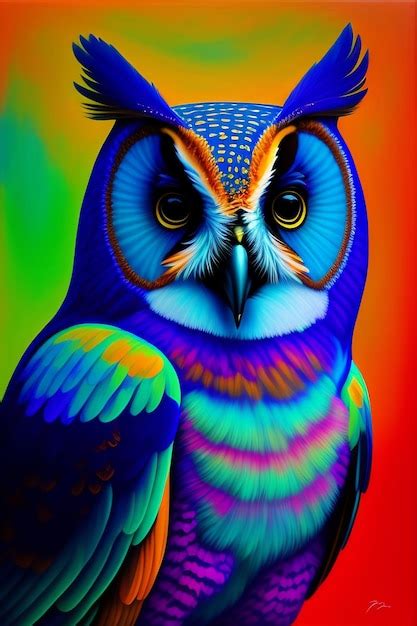 Colorful Owl Drawings