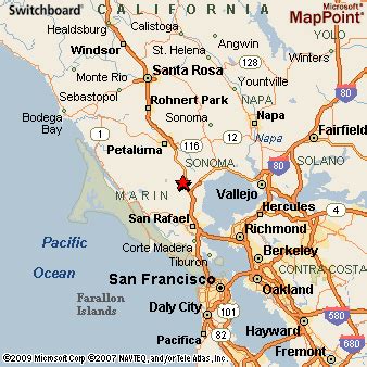 Where is Novato, California? see area map & more