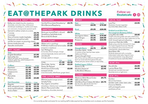 eat@ThePark Menu