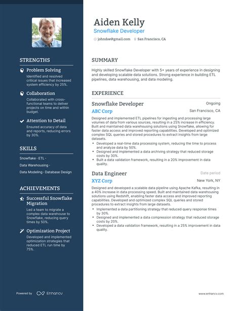 5 Snowflake Developer Resume Examples & Guide for 2023