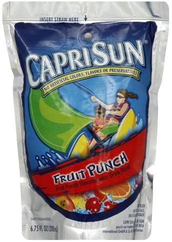 Capri Sun Fruit Punch Juice Drink Blend - 6.75 oz, Nutrition Information | Innit