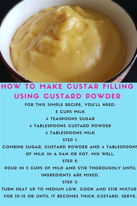 How To Prepare The Custard - foodrecipestory