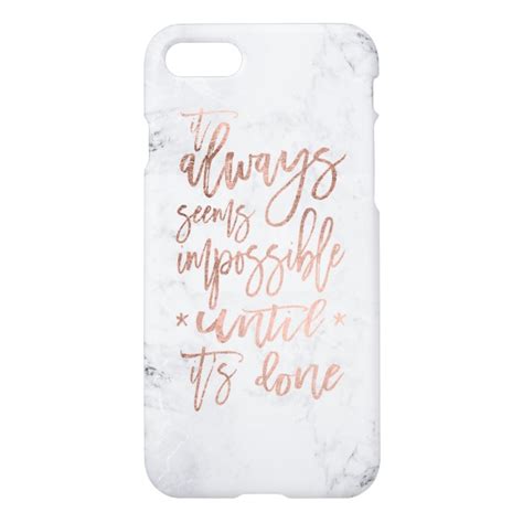 Save 20% Off | Motivation chic rose gold typography white marble iPhone ...