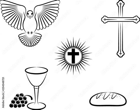 symbols of the Christianity Stock Vector | Adobe Stock