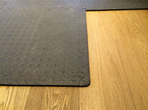 Interlocking Gym Floor Mats - Black Workshop Garage Floor Protection | eBay