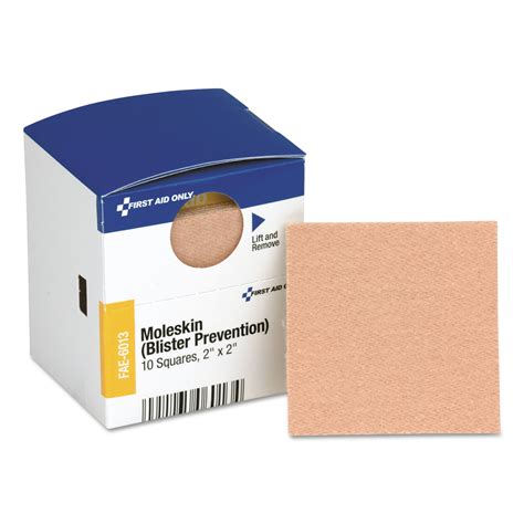 First Aid Only Moleskin/Blister Protection, 2" Squares, 10/Box - Walmart.com