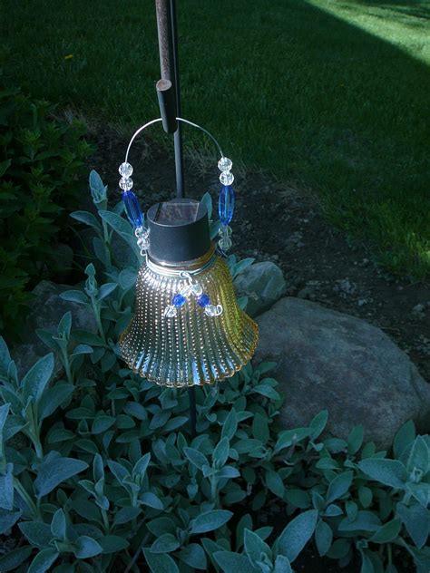 Mini Solar Lantern from old Light Shades. . . . | Solar lights diy, Garden lighting diy, Diy ...