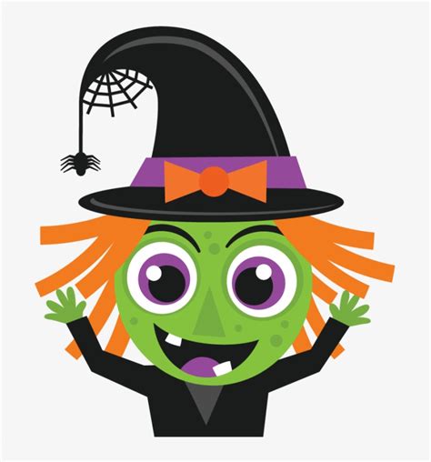 cute halloween witch cartoon - Clip Art Library