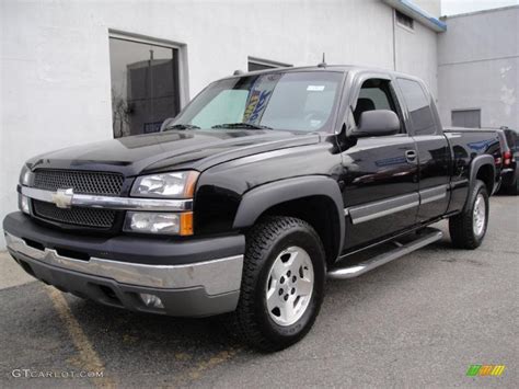 2004 Black Chevrolet Silverado 1500 Z71 Extended Cab 4x4 #26595038 | GTCarLot.com - Car Color ...