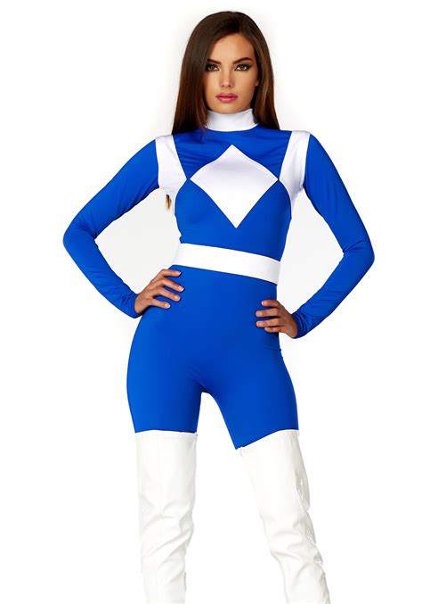 Women's Dominance Action Figure Blue Catsuit Costume