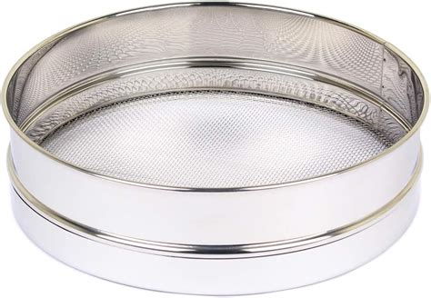 Buy Colourtales 304 Food Grade Stainless Steel Rice Strainer Mesh Sieve Grain Chalni (23 cm Dia ...