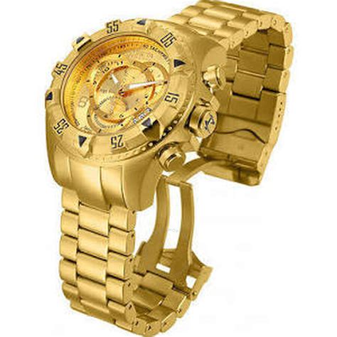 Invicta Reserve Chronograph Gold Dial Gold Ion-plated Men's Watch 14473 - Reserve - Invicta ...