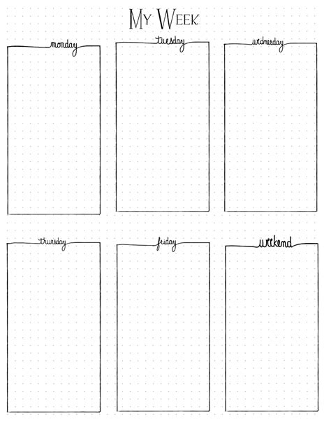 Bullet Journal Printable Weekly Planner Printable Bullet Printable ...