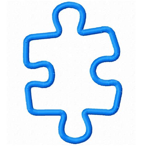 Autism Puzzle Piece Outline - ClipArt Best