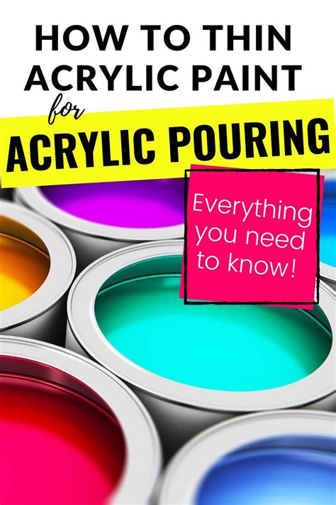 How to Thin Acrylic Paint for Acrylic Pouring!! EVERYTHING you need to ...