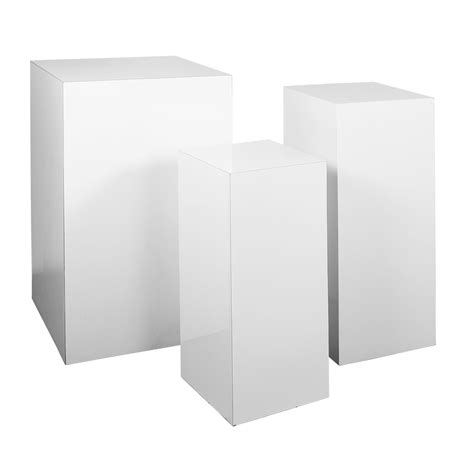 square-pedestals-white | Pedestal, Square, White