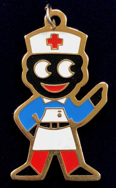 Sally Bosleys Badge Shop | Robertsons Golly Nurse acrylic penant badge