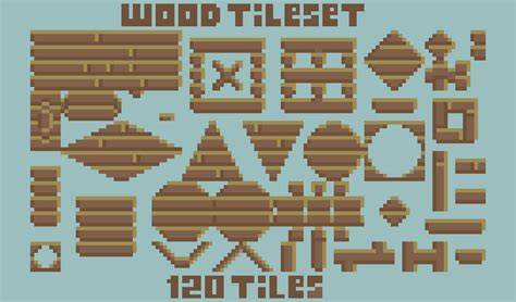 Pixel art wood planks tileset by iPixl