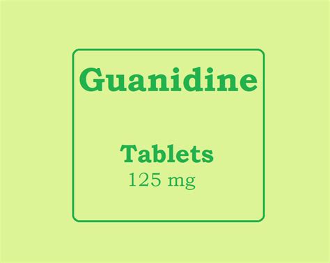 Guanidine Tablets 125 mg - Uses, Dose, Side effects | Neuropsychiatric