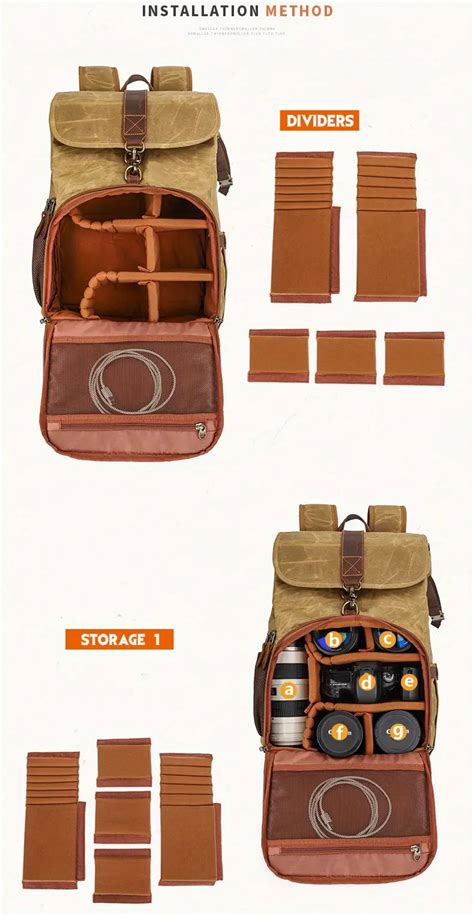 Vintage Camera Backpack Dslr Slr Waterproof Camera Bag - Temu