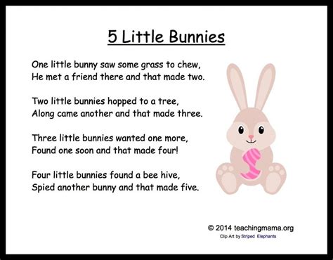 Best Easter Bunny Poems For Preschoolers Hexagon Worksheets Preschool