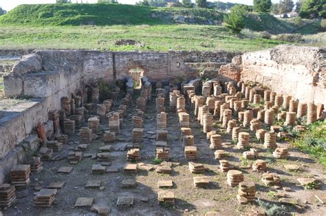 Isthmia, Roman Baths, Hypocaust - Livius