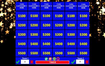 Classroom Jeopardy - Editable Jeopardy Template - Live Scoreboard!