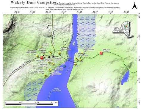 Map: Wakely Dam Campsites | Andy Arthur.org