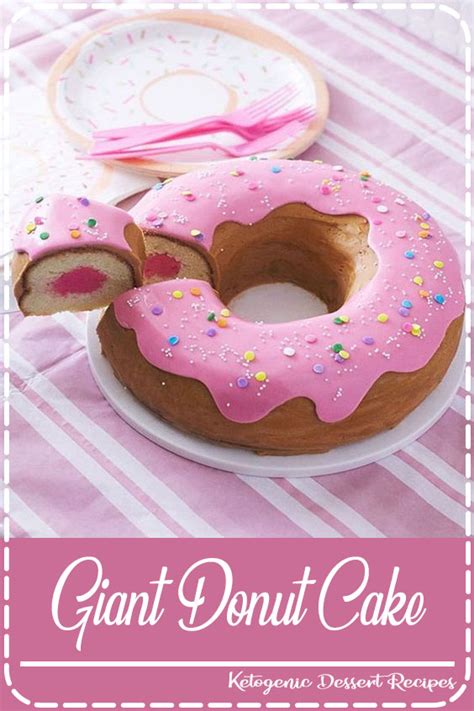 Giant Donut Cake - Baking Recipes Idea