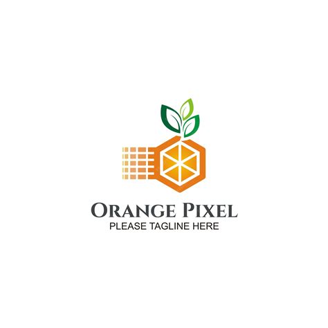 Premium Vector | Orange Pixel Logo