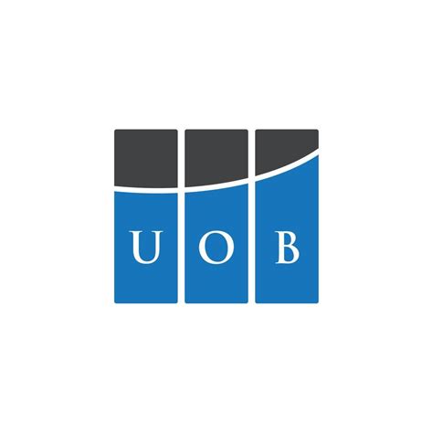 UOB letter logo design on white background. UOB creative initials ...