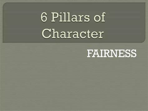 PPT - 6 Pillars of Character PowerPoint Presentation, free download - ID:2795387