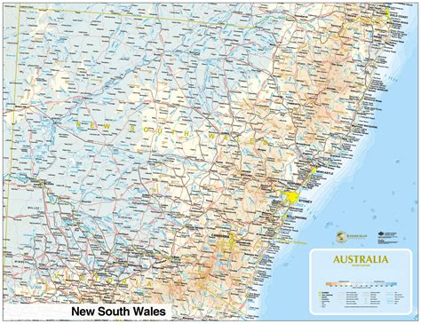 Businessmapsaustralia — Custom political reference map of New South ...